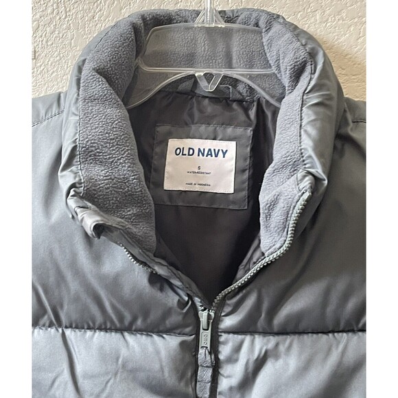 OLD NAVY WARM VEST COLOR GRAY NYLON/POLY PUFFER ZIP UP SIZE S/P/CH EUC - Picture 4 of 10